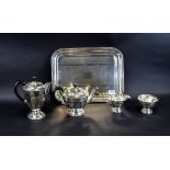 Sheffield Steel Tea And Coffee Service Early 20th century stainless steel serve ware to include