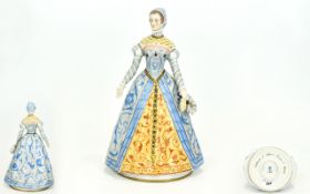 Sitzendorf Large and Impressive Hand Painted Porcelain Figurine.