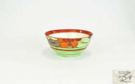 Clarice Cliff Hand Painted Footed Bowl ' Cafe Au Lait ' Oranges Design. c.1931 - 1933. 7.