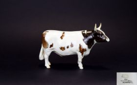 Beswick - Early Farm Animal Figure ' Ayrshire Bull ' CH ( Whitehill Mandate ) Model No 1454B.