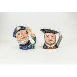 Royal Doulton Large Character Jugs ( 2 ) 1/ Henry VIII. D6642, Designer Eric Griffiths. Height 6.5