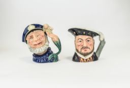 Royal Doulton Large Character Jugs ( 2 ) 1/ Henry VIII. D6642, Designer Eric Griffiths. Height 6.5