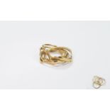 9ct Gold Interlocking Rings ( 4 ) In Total. Not Marked but Tests Gold. 5 grams.