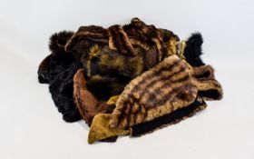 Collection Of Vintage Fur Capes Collars and Tippets Thirteen in total, to include wide mink collar,