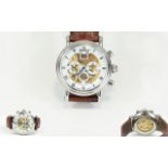 Gents Ingersoll Limited Edition Wristwatch, White Chapter Dial With Roman Numerals,