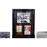 Muhammad Ali Autographed Photographic Print In Collectors Box Frame Comprising a 24" x 30" black