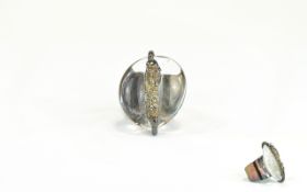 Jacob Hull Danish Modernist Vintage 1970's Statement Ring Scandinavian art jewellery ring,