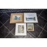Collection Of Framed Watercolours And Prints. Four in total to include, signed framed print ' Wykham