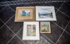 Collection Of Framed Watercolours And Prints. Four in total to include, signed framed print ' Wykham