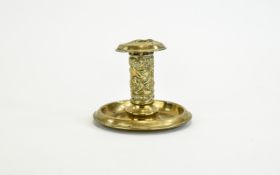 17th/18thC Brass Candle Holder,