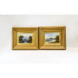 Gilt Framed Oil On Canvas Landscapes Two in total,