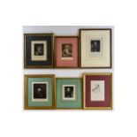 A Collection Of Mounted And Framed Pencil Signed 19th Century Engravings of Famous Personalities Of