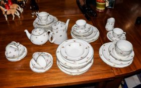 Large Collection Of Pall Mall Bone China Serve Ware Approx 48 items in total to include teapots,