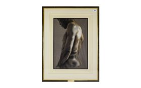 Juliet Connor-Kearns Pastel On Paper, Male Portrait, Nude.