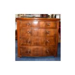 Large Bow Fronted Chest Of Drawers Rustic style oak 5 drawer chest of drawers with warm,