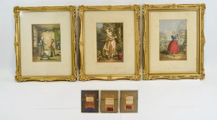 Baxter's Colour Prints Mounted and Framed From The 1850's ( 3 ) In Total.