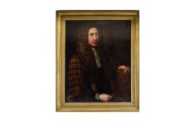 A Large and Impressive Early 18th Century Portrait Painting of William Cowper, 1st Earl Cowper,
