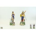 Samson 'Chelsea Derby' Pair of Classical Figures ' Europa and Neptune', Europa, shown holding a