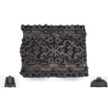 Chinese - Antique Hand Made Carved Wood Printing Block ( Pattern ) Used for Wallpapers / Fabrics