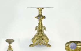 19th Century English - Fine Quality Gilt Metal Ornate and Elaborate Ecclesiastical Style Table Base,