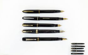 Five Various Fountain Pens including Osmiroid, Parker etc.