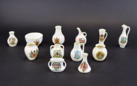 Collection Of Vintage Crested Ware. Approx 13 items in total, please see picture.