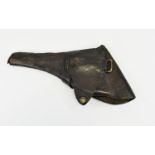 WW1 Officer's Brown Leather Revolver Holster