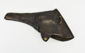 WW1 Officer's Brown Leather Revolver Holster