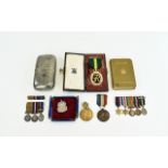 Military Interest Comprising A Set Of Five & Three Miniature Medals & Bars,