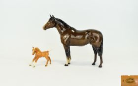 Beswick Horse Figures ( 2 ) 1/ Thoroughbred Stallion, Model No 1772. Issued 1964 - 1989.