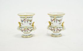 Pair of Late 19thC Vases 11.5 cms in height.