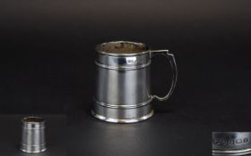 Small Silver Christening Mug, Hallmarked Birmingham J 1933, Typical Tapering Form,