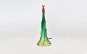 Lamp Base Large green Murano style base