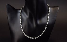 15.00ct Platinum Diamond Set Necklace Di