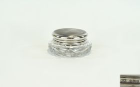 Mappin & Webb Silver Topped Cut Glass Po