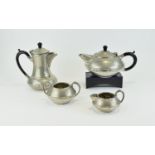 Craftsman ( Viners ) 4 Piece Hammered Pewter Tea & Coffee Service. c.1930's.
