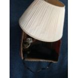 Box Of Glassware Large Brass Charger Table Lamp,