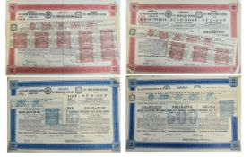 A Good Collection of Pre 1900 Russian Railway Bonds 4 % Interest for 1000 Marks,