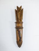 19thC Carved Maple Wood Pen Set, Modelled In The Form Of Arrows And Quiver, The Four Arrows Used