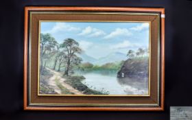 Keith Sutton 1924 - 1991 ' Lake District ' Oil on Board. Signed and Dated 1990.