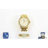 Ladies Rotary Dress Watch Boxed Rotary watch with fine gold tone bracelet, faux mother of pearl dial