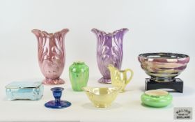 A Good Collection of Maling Lustre Ceramic Items From The 1930's.