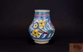 Poole - Carter Stabler Adams Vase, Designer Trudi Carter. XA Pattern. c.1930 - 1934.