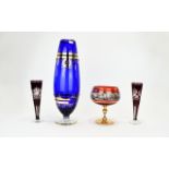 A Collection of 1960's Viennese Glass Items ( 4 ) In Total.