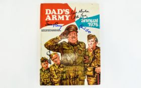 Dads Army 5 autographs on annual ...Arthur Lowe, Clive Dunne, Jimmy Perry, David Croft plus 1.