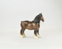 Beswick Horse Figure ' Shire Mare ' Model No 818. Designer A. Gredington. Height 8.5 Inches.