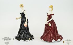 Royal Worcester Les Petites Figures Two in total to include Limited Edition 'Christmas Rose' a