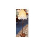 Standard Lamp with barley twist stand and cream shade.