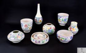 A Good Collection of Poole Pottery Items From The 1960's ( 8 ) Pieces In Total.