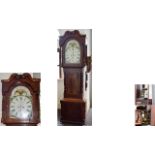 Victorian Period Fine and Impressive Walnut and Mahogany Long Case Clock.